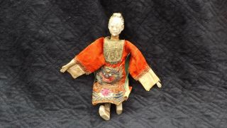 Rare Antique Chinese Qing Dynasty Opera 10 " Doll C1900