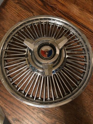 1 1963 - 65 Ford Mustang Galaxie Falcon Spinner Wire Hub Caps Wheel Covers Rare