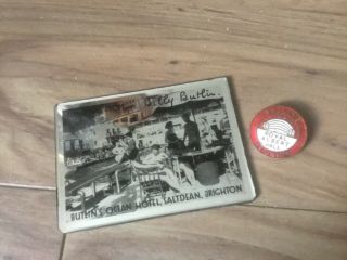Rare Butlins Holiday Club Mirror Brighton And Reunion Albert Hall Badge 1947