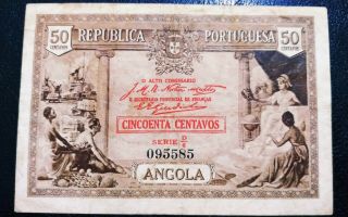 Angola 50 Centavos 1923 Very Rare