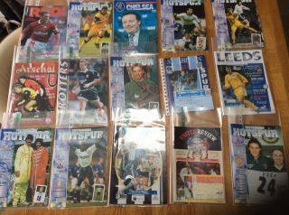 47 Spurs Progs from 96/97 incl rare friendly and Testimonials some ticket stubs 2