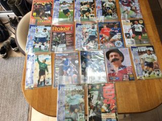 47 Spurs Progs from 96/97 incl rare friendly and Testimonials some ticket stubs 3