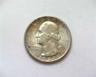 1941 - S Washington Silver 25 Cents Gem,  Uncirculated Rare This