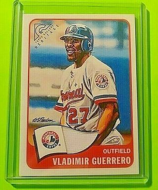 2001 Topps Heritage Vladimir Guerrero Game Jersey Very Rare Card Ghr - Vg