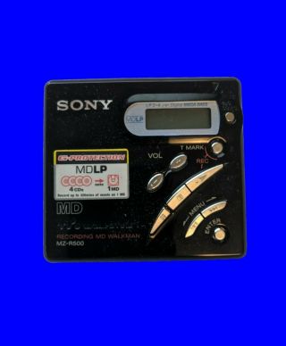 Rare Sony Md Walkman Mz - R500 Includes 5 Md 74 