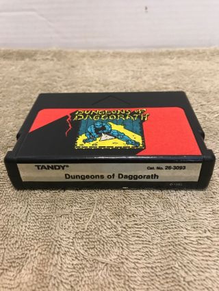 Dungeons Of Daggorath Tandy Radio Shack Trs - 80 Cartridge Video Game Rare 1982