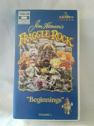 Fraggle Rock: Beginnings Jim Henson - Vhs Hbo 1986 Rare Oop Muppet Video