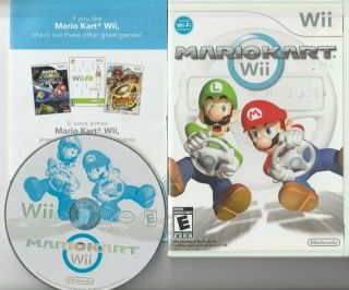 Mario Kart Wii (nintendo Wii,  2008) Game Disc & Case Rare Good