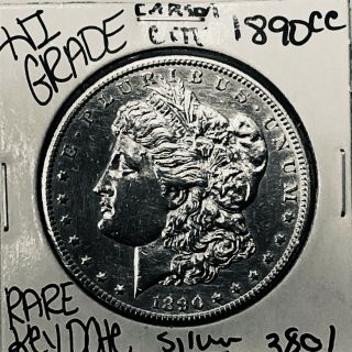 1890 Cc Morgan Silver Dollar Hi Grade U.  S.  Rare Key Coin 3801