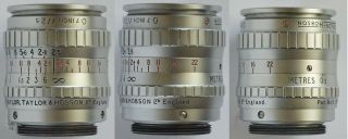 Rare Taylor Hobson 0.  7 Inch F/2.  5 C - Mount