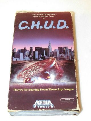 Chud C.  H.  U.  D Vhs Horror Media Silver Label 1984 Rare Cult Movie