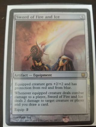 [1x] Foil Sword Of Fire And Ice Darksteel Mtg Magic Gathering Very Light Play