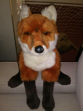Rare Fao Schwarz Fox Plush Stuffed Animal Red Fox