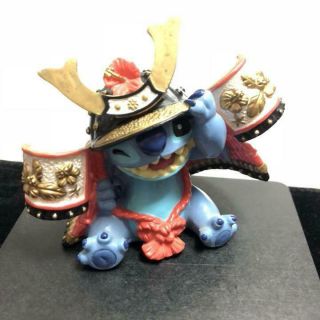 Disney Lilo & Stitch Japanese Doll Style Figure Polyresin Samurai Htf Japan Rare