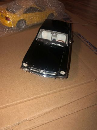 Rare Revell 1/18 1965 Ford Mustang Hardtop Black With White Interior Diecast