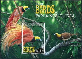 Papua Guinea.  2017.  Rare Birds Of Papua Guinea (mnh Og) Souvenir Sheet