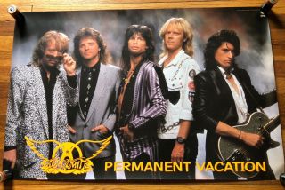 Aerosmith Permanent Vacation Rare Promo Poster 1987