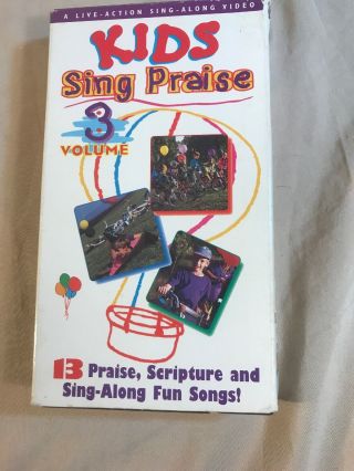 Vintage Kids Sing Praise - Volume 3 Brentwood Kids 13 Songs Rare Vhs Video