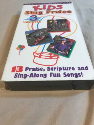 Vintage Kids Sing Praise - volume 3 Brentwood kids 13 songs Rare VHS Video 3