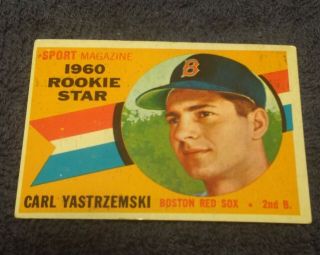1960 Topps 148 Carl Yastrzemski Hall Of Fame Rare Vintage Baseball Rookie