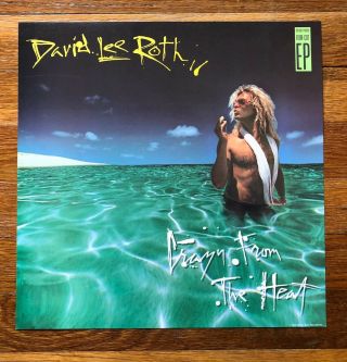 David Lee Roth Van Halen Crazy From The Heat Rare Promo 12 X 12 Poster Flat 1985