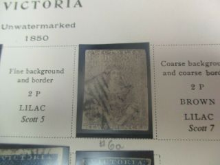 Victoria Stamps: Half Length Variety - Rare (f340)