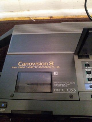 Canovision 8mm Video Cassette Recorder ES 100 very rare and in great shape 5