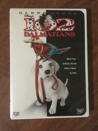 102 Dalmatians Disney Family Movie Dvd Rare Glen Close Dog Dalmatian