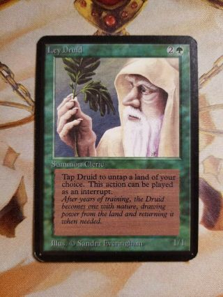 1993 Mtg Alpha Ley Druid 2 Vintage Magic
