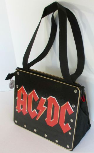 Rare Ac/dc Recycled Lp Record & Album Cover Purse Personally Yours Designs Oop