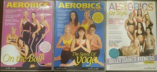 Aerobics Oz Style Rare Dvd On The Ball,  Spirit Of Yoga & Belly Dance Fitness