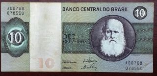 Brazil: Rare 1970 10 Cruzeiros Banknote,  P - 193a ⭐️ Combined S/h ⭐