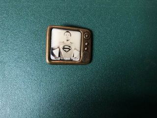 Very Rare Superman Tv Show Button Pin Memorabilia George Reeves