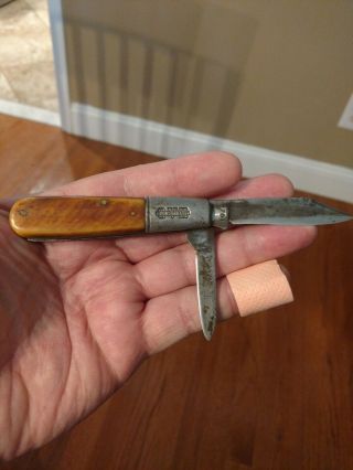 Rare Antique Hibbard Spencer And Bartlett Ovb Knife From Chicago.