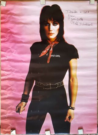 Joan Jett Poster Jett Lag Tour 1982 Approx 20 X 27 1/2 Rare