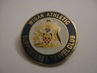 Rare Old Wigan Athletic Football Supporters Club (b) Enamel Brooch Pin Badge