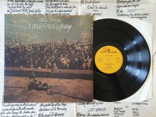 Neil Young - Time Fades Away Orig Uk Reprise Lp,  Rare Poster David Crosby