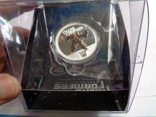 Megatron Transformers 2011 Tuvalu 999 Silver Proof Coin Very Rare Case