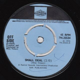 Off Side Small Deal Hammond Mod Dancer Rare Uk 45 Pye Match Of The Day Listen