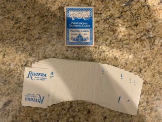 Rare WHITE Deck Riviera Las Vegas Casino Playing Cards 4
