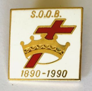 S.  O.  O.  B.  1990 Social Order Of The Beauceant Rare Knights Templar Pin Badge (n7)