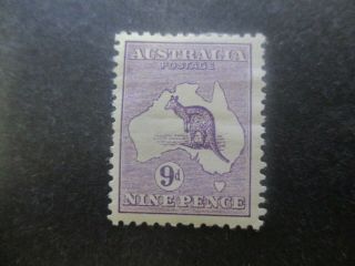 Kangaroo Stamps: 9d Violet 1st Watermark - Rare (g148)