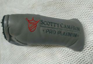 Scotty Cameron Titleist Pro Platinum Putter Head Cover,  Silver,  " Rare Classic "
