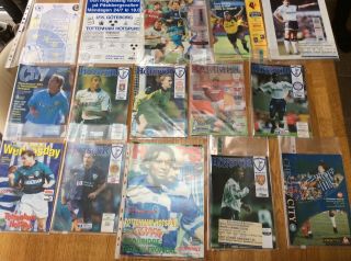 51 Spurs Progs From 95/96 Incl Rare Friendly And Testimonials Some Ticket Stubs