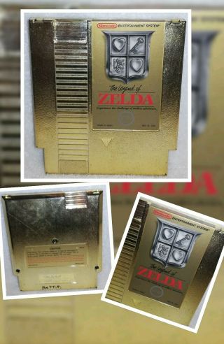 Nintendo Nes Legend Of Zelda Video Game Gold Cartridge Rare