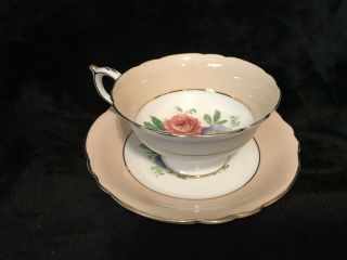 Vintage Rare Paragon Bone China Roses Tea Cup & Saucer,  England Regd