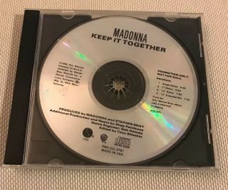 Madonna Keep It Together Very Rare Us Promo Cd
