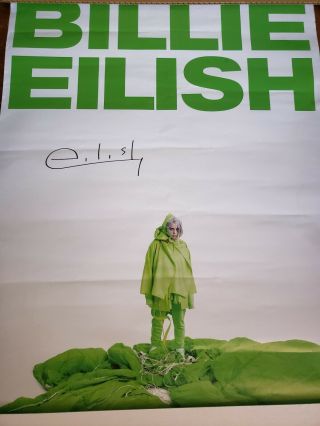 Billie Eilish Autographed Hand Signed Poster Authentic Rare Vip Concert