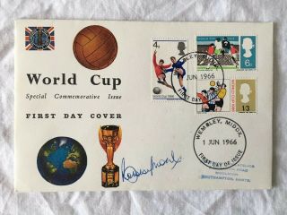 Bobby Moore World Cup Winner 1966 Signed First Day Cover Rare Wembley Fdi