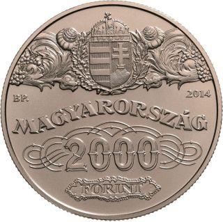 Hungary 2000 Forint 2014 Mnb Hungarian National Bank 1924 Bu Rare